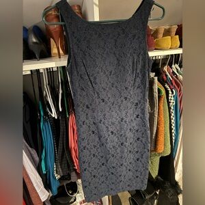 Navy, lace detailed dress